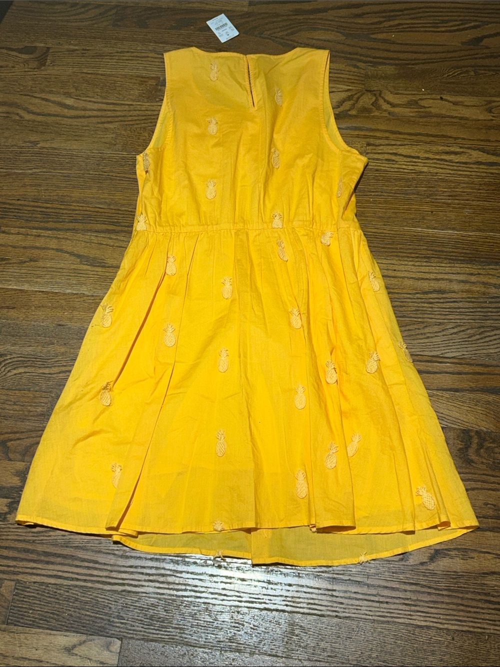 J. Crew Yellow Pineapple Embroidered Sleeveless Dress - Picture 7 of 7